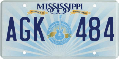 MS license plate AGK484