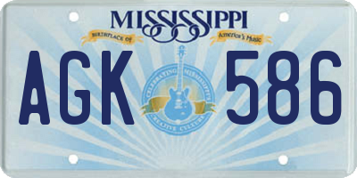 MS license plate AGK586