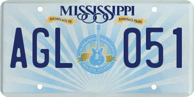 MS license plate AGL051