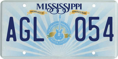 MS license plate AGL054