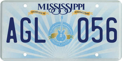 MS license plate AGL056