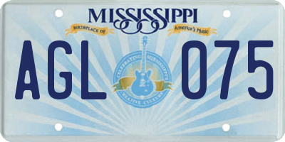 MS license plate AGL075