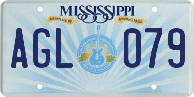 MS license plate AGL079