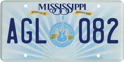 MS license plate AGL082