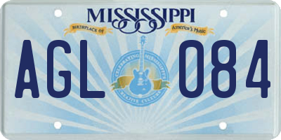 MS license plate AGL084