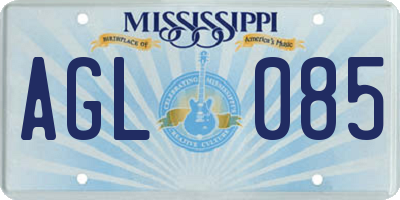 MS license plate AGL085