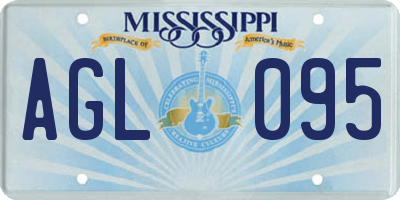 MS license plate AGL095