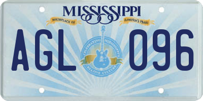 MS license plate AGL096