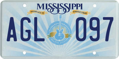 MS license plate AGL097