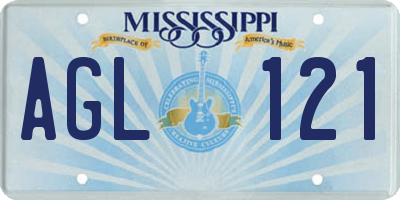 MS license plate AGL121