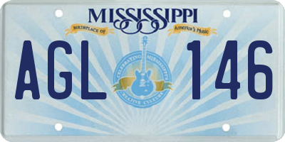 MS license plate AGL146