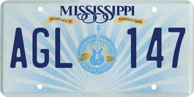 MS license plate AGL147