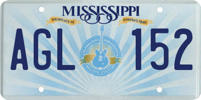 MS license plate AGL152