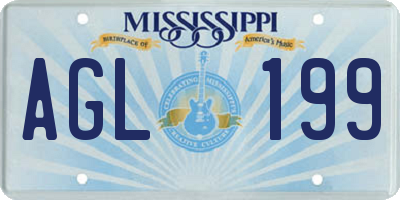 MS license plate AGL199