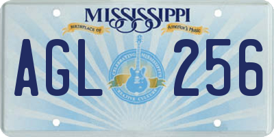 MS license plate AGL256
