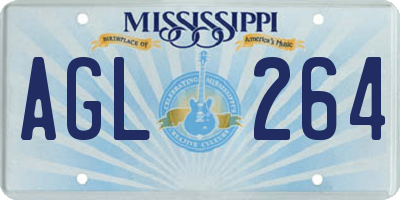 MS license plate AGL264