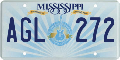 MS license plate AGL272