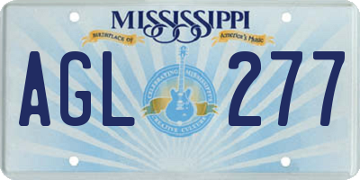 MS license plate AGL277