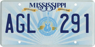 MS license plate AGL291