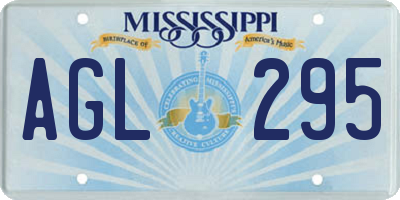 MS license plate AGL295