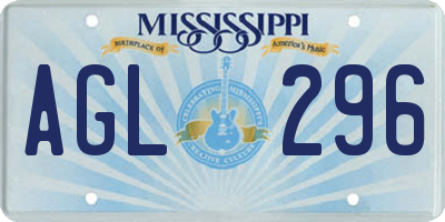 MS license plate AGL296
