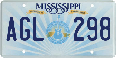 MS license plate AGL298