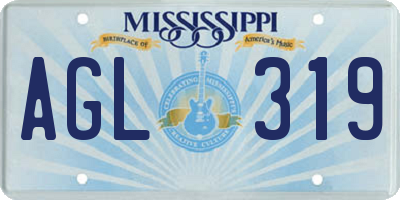 MS license plate AGL319