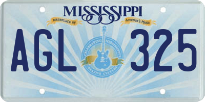 MS license plate AGL325