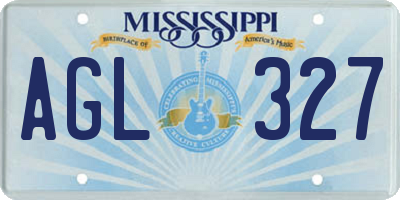 MS license plate AGL327