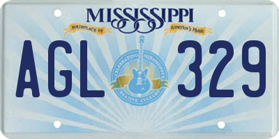 MS license plate AGL329