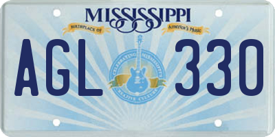 MS license plate AGL330