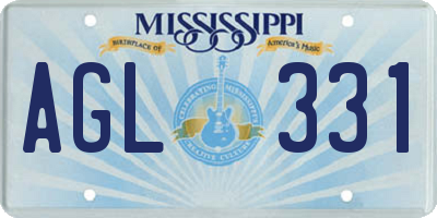 MS license plate AGL331