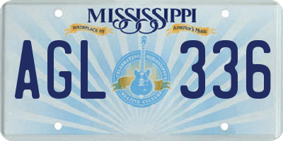 MS license plate AGL336