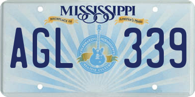 MS license plate AGL339