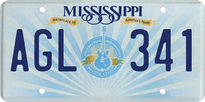 MS license plate AGL341