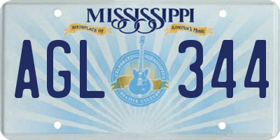 MS license plate AGL344