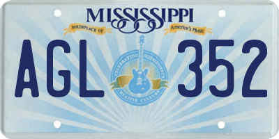MS license plate AGL352