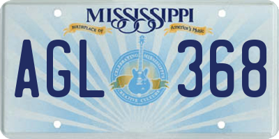 MS license plate AGL368