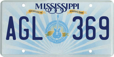 MS license plate AGL369
