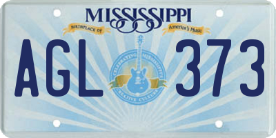 MS license plate AGL373