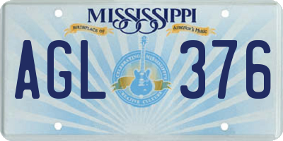MS license plate AGL376