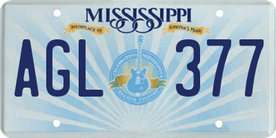 MS license plate AGL377