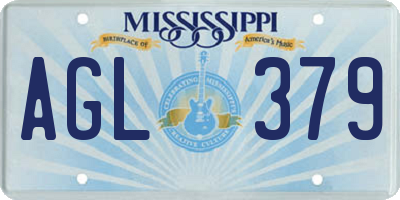 MS license plate AGL379