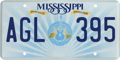 MS license plate AGL395