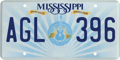 MS license plate AGL396