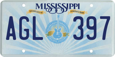 MS license plate AGL397