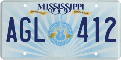 MS license plate AGL412