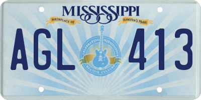 MS license plate AGL413
