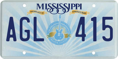 MS license plate AGL415