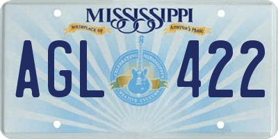 MS license plate AGL422